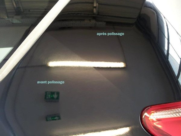 Capot poli et brillant